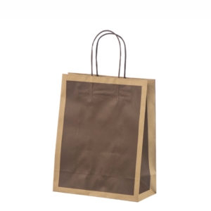 Mørkebrun øko-gavepose i papir