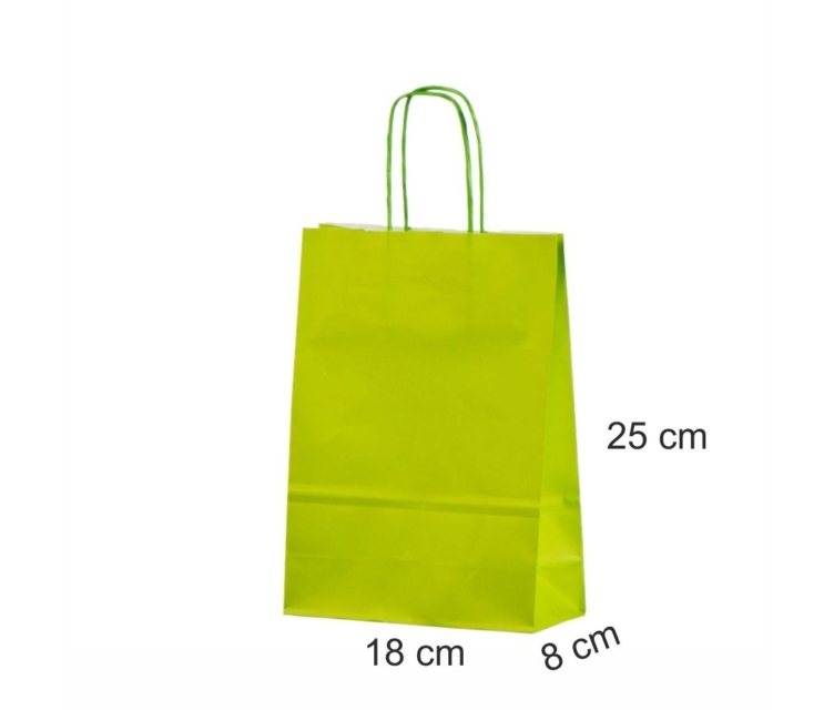 Lysegrønne papirsposer med tryk  eller logo458
