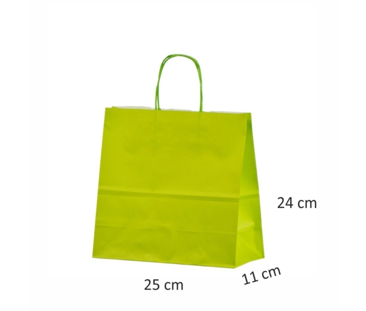 Lysegrønne papirsposer med tryk  eller logo456