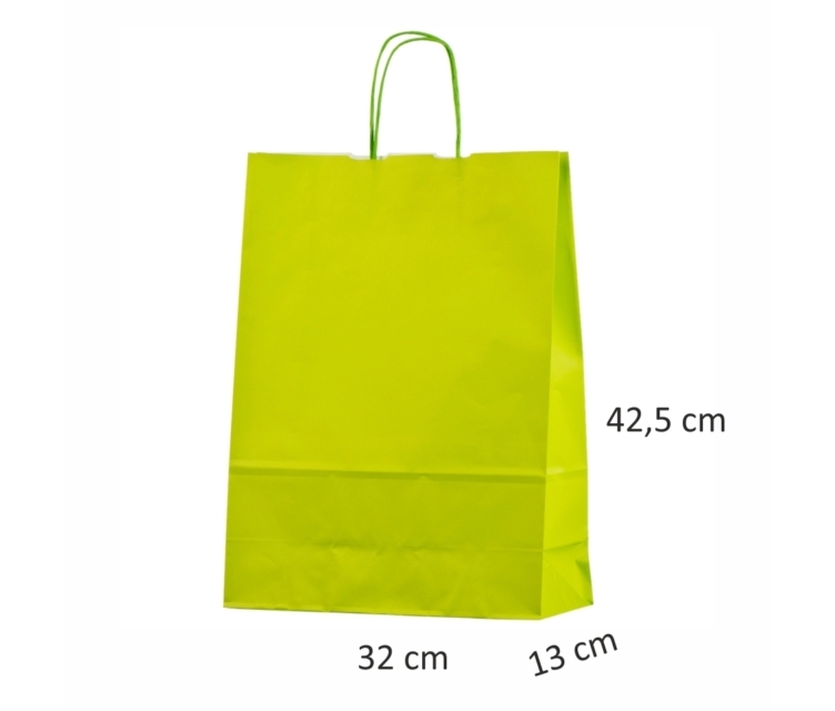 Lysegrønne papirsposer med tryk  eller logo455