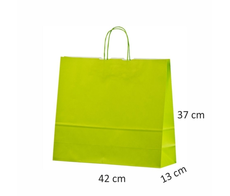 Lysegrønne papirsposer med tryk  eller logo452