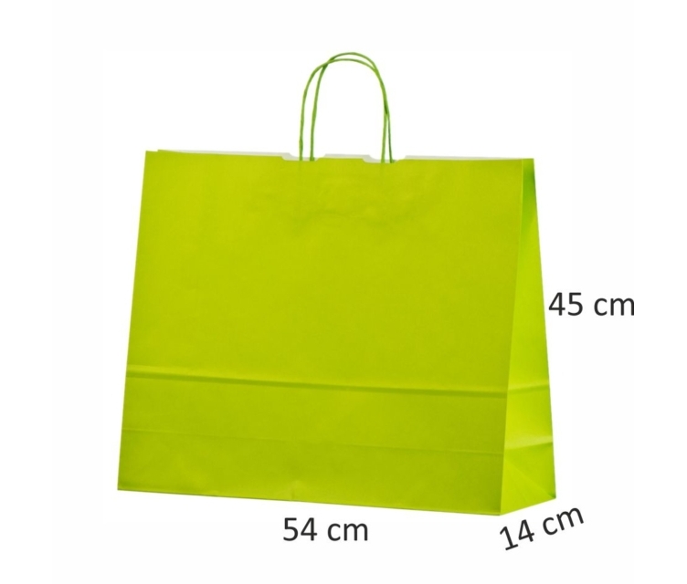 Lysegrønne papirsposer med tryk  eller logo45