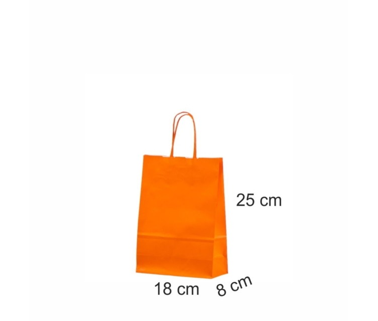 orange papirsposer med snoet hank1116