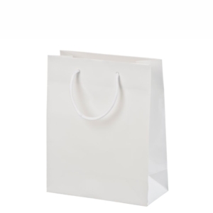 Hvid luksus-papirspose med blank laminering11