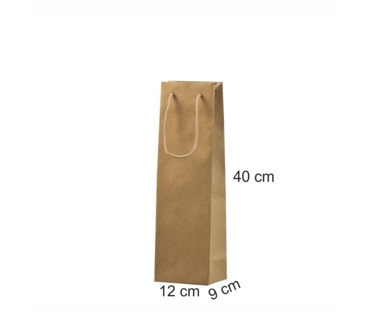 Håndlavet øko-flaskepose af genanvendt papir