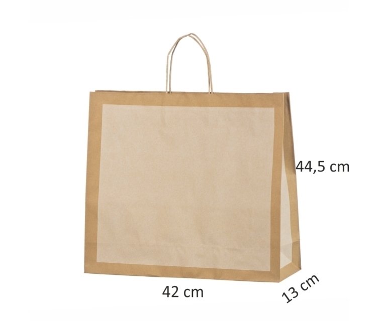 Hvid øko-gavepose i papir42x13x44,5