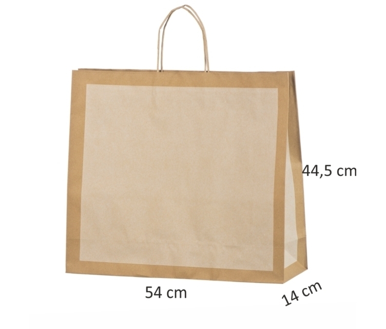 Hvid øko-gavepose i papir54x14x44,5