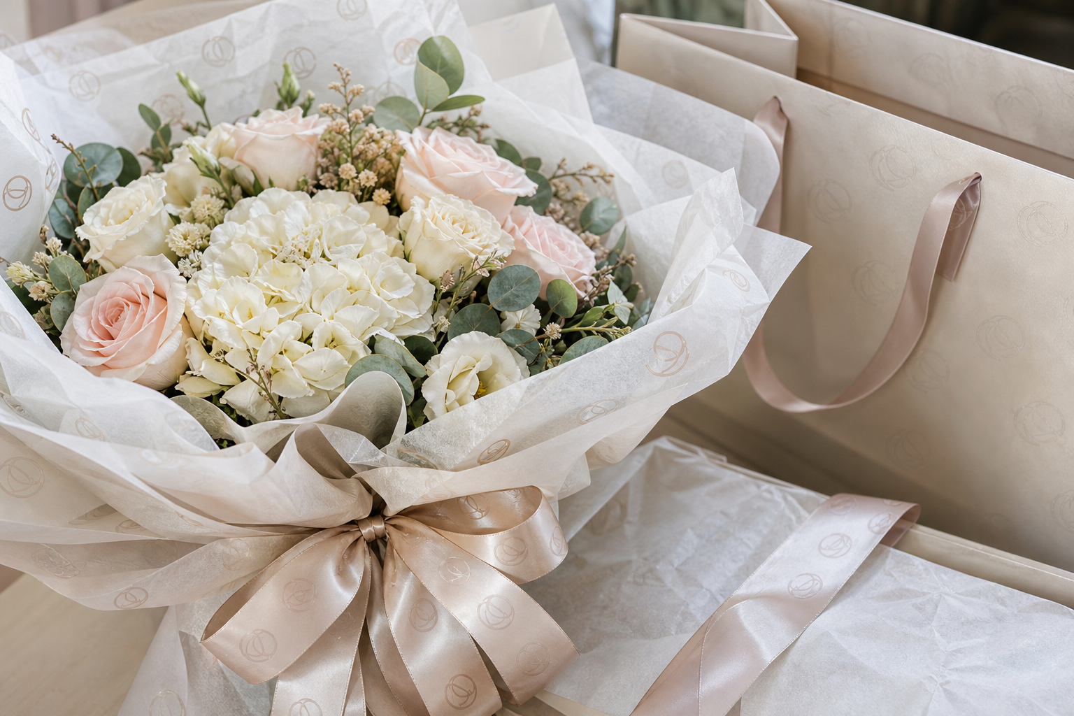 Eksklusiv blomsterindpakning