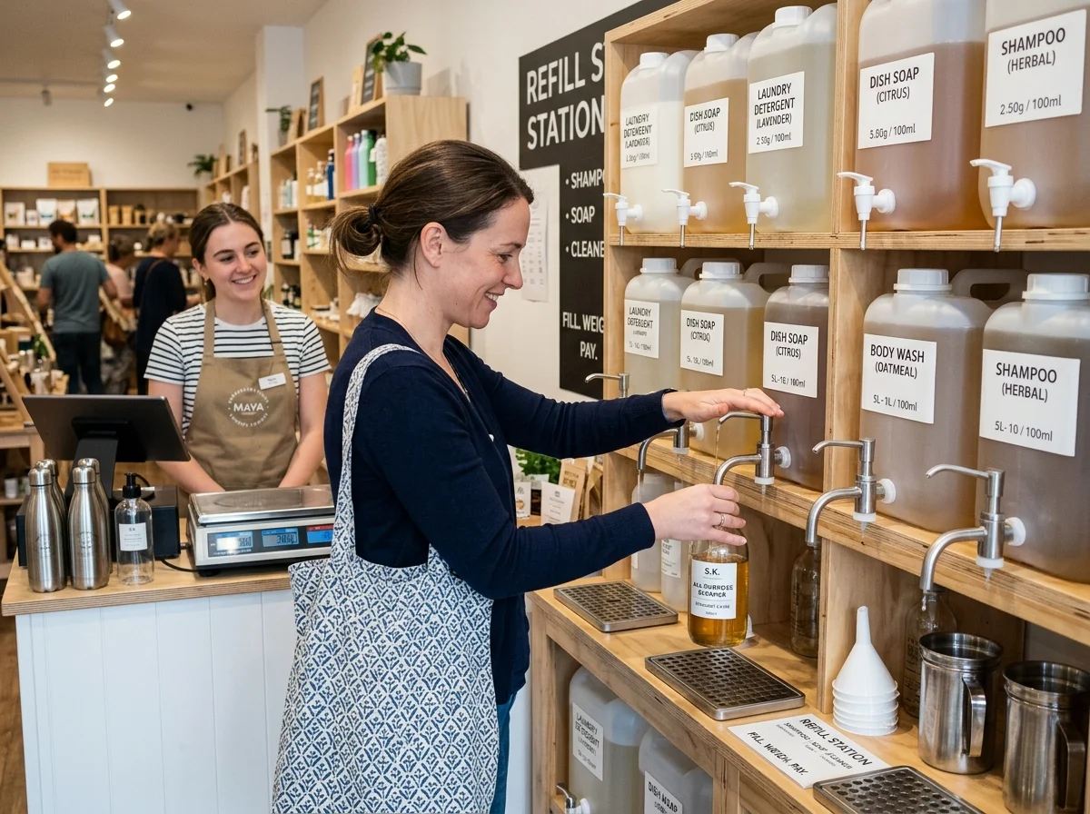 Refill station i butik