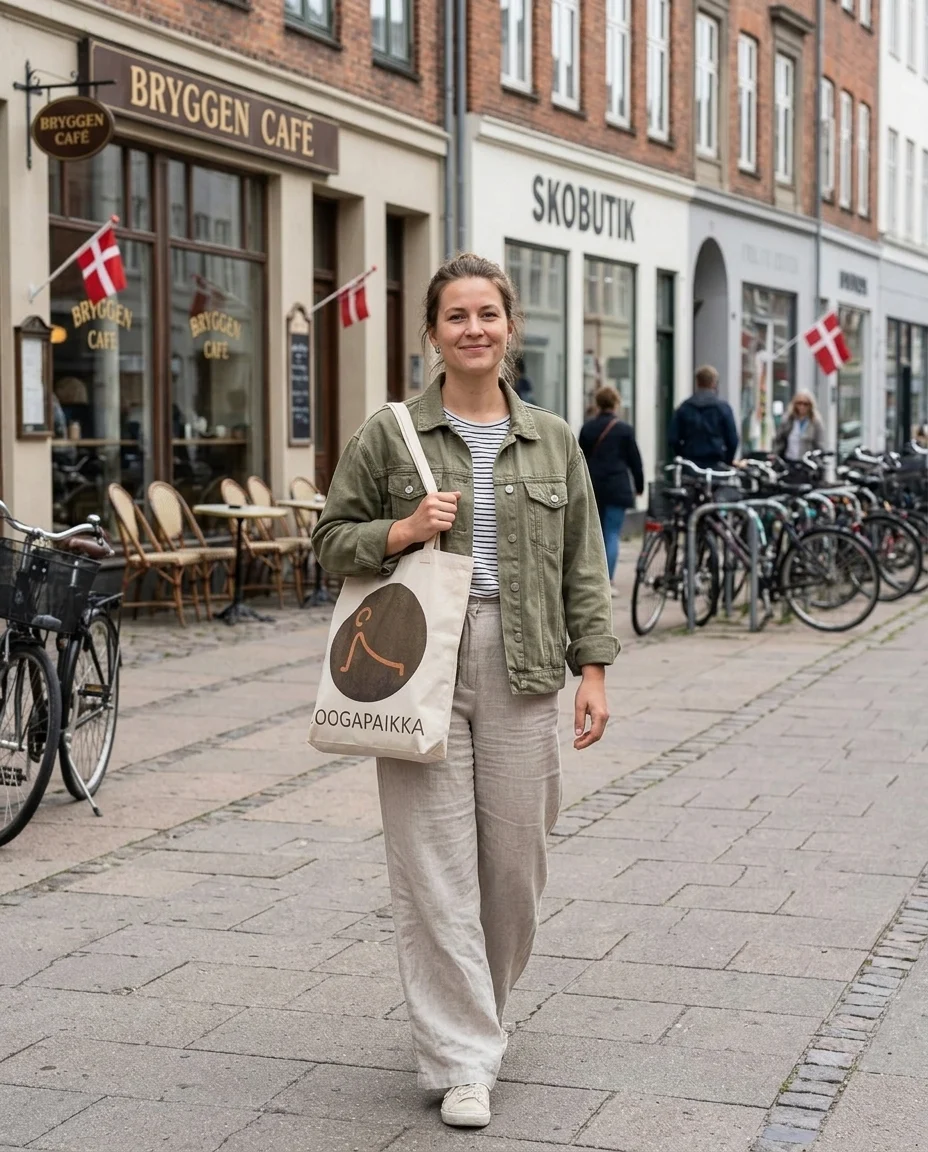 Branded stofpose i byen